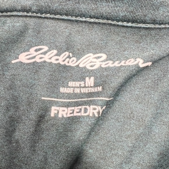Eddie Bauer FreeDry Mens Medium Pullover 1/4‎ Zip Long Sleeve Shirt - Picture 2 of 2